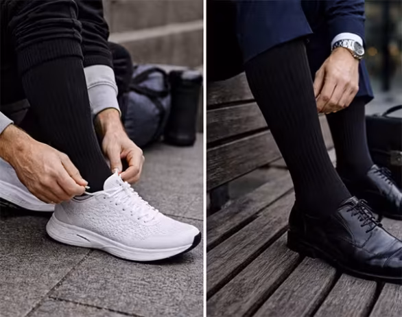 kompresijske nogavice za moške za službo ali šport