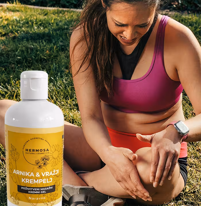 krema za sklepe ki deluje protivnetno poleg ženska, ki jo boli koleno